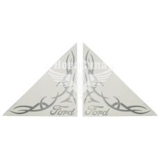 Наклейка Кутова (скла бокового) (Ford) (срібн.) 31х31