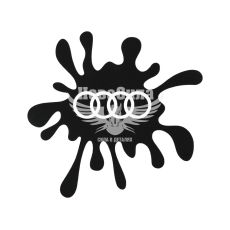 Наклейка Клякса Audi (чорна) 12х11