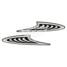 Наклейка на бампер (жабры) серебряные 30х7