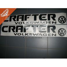 Наклейка на бік авто з написом CRAFTER (срібна) 96х15