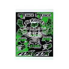 Наклейка (планшет) для мото Fox кт.-16шт. 29х24,5 зеленая