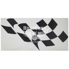 Наклейка Шашка чорна 48х22