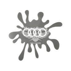 Наклейка Клякса Audi (срібна) 12х11