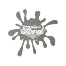 Наклейка Клякса Ford (срібна) 12х11