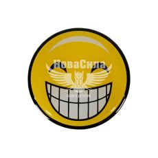 Наклейка Смайлик силікон (жовта) діам. 5,5