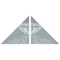 Наклейка Кутова (скла бокового) (Renault) (біла) 31х31