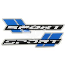 Наклейка з написом Sport 20.5х5 синя