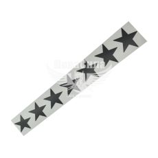 Наклейка звезды в ряд (черная) 64х11