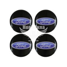 Наклейка Ford на ковпаки (силікон) чорна діам. 7