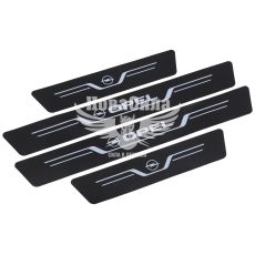 Наклейка на пороги карбон Opel кт. 4шт. 55х7 передние, 35х7 задние (New)