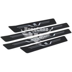 Наклейка на пороги карбон Peugeot кт. 4шт. 55х7 передние, 35х7 задние (New)