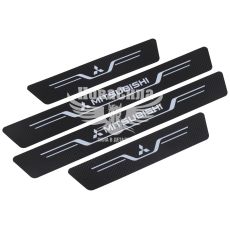 Наклейка на пороги карбон Mitsubishi кт. 4шт. 55х7 передние, 35х7 задние (New)