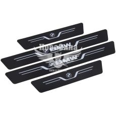 Наклейка на пороги карбон BMW кт. 4шт. 55х7 передние, 35х7 задние (New)