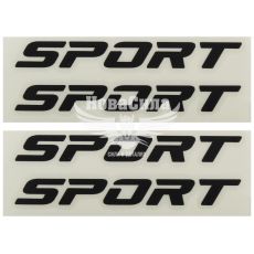 Наклейки на ручки зовнішні з написом Sport чорні 4шт. 12х1,2