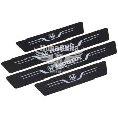 Наклейка на пороги карбон Honda кт. 4шт. 55х7 передние, 35х7 задние (New)