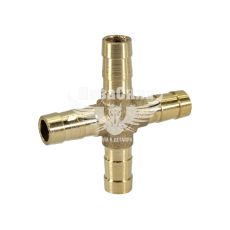 Перехідник 10х10х10х10 хрестовина латунна (Україна)