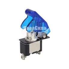 Перемикач Унів. 1-полож. синій (КНР) 2-конт. (прозорий)