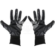 Рукавиці робочі (Intertool) 10" (синтетична, чорного кольору, з нітриловим покриттям)