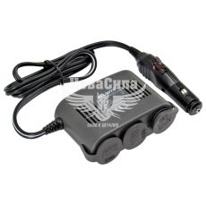 Розгалужувач прикурювача 3в1+подовж. (Belauto) (12V, 10A)