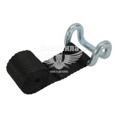 Ремень стяжной тента (Solus) с проволочним гачком (чорный)