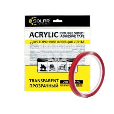 Скотч двохстор. 6мм. 2м. (Solar) Acrylic (прозрачный усил.)