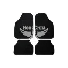 Універсальні автокилимки в салон (Beltex) (B) Carrera 4шт. (чорні) (текстильні)