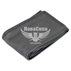 Чехол руля (оплётка) кожа (CarLife) XL 41-43см. (широкая)