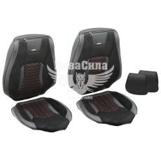 Чохли на сидіння (Beltex) 3D перед. Montana (к-т.-2шт.) чорно-червоні