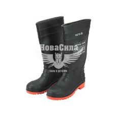 Чоботи ПВХ водонепроникні, хімічностійкі, антистатичні з металевим носком (Yato) 38 см, розмір 40