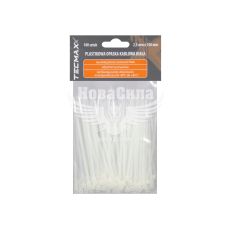 Хомут пластиковый белый 2,5х100 (Tecmaxx) (уп. 100шт.)