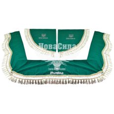 Шторка лобового и боковых окон Україна зеленая (Украина) (ламбрекен)