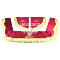 Шторка лобового и боковых окон Mercedes-Benz красная (Украина) (ламбрекен)