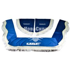 Шторка лобового и боковых окон DAF синяя (Украина) (ламбрекен)