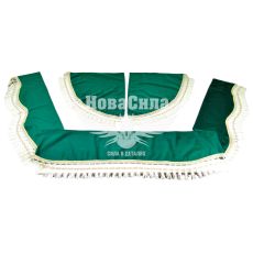 Шторка лобового и боковых окон без надписи зеленая (Украина) (ламбрекен)