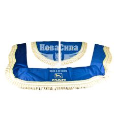 Шторка лобового и боковых окон MAN синяя (Украина) (ламбрекен)