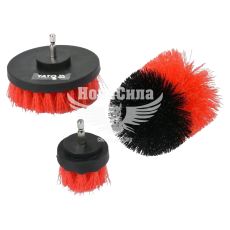 Щетки на дрель для мойки автомобиля (Yato) набор 3пред.