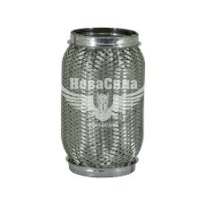 Гофра глушителя 90х200мм. 3-х слойная Interlock (CarLine) (короткий фланец)