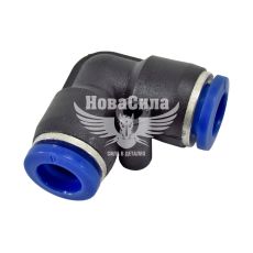 З'єднувач аварійний трубки ПВХ Г-подібний пластик 8х8мм. (Rider)