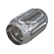 Гофра глушника 75х150мм. 3-х шарова (CarLine) (довгий фланець)