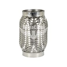 Гофра глушника 50х120мм. 3-х шарова Interlock, (Shikoo) (короткий фланець)