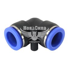 З'єднувач аварійний трубки ПВХ Г-подібний пластик 16х16мм. (Skadi)