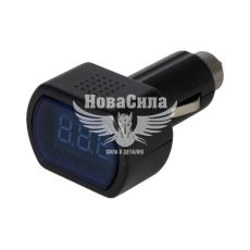 Вольтметр 12-24v (КНР) (в прикурювач) 3 знаки, з запобіжиком