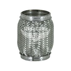 Гофра глушника 90х150мм. 3-х шарова Interlock (CarLine) (короткий фланець)