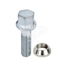 Болт колеса ун. 12x1,5x30 хром ключ 17 подстроечныйконус (Walline)