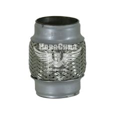 Гофра глушителя 55х100мм. 2-х слойная (CarLine) (длинный фланец)