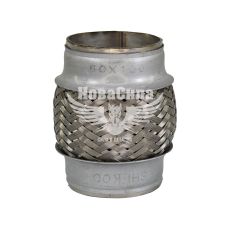 Гофра глушителя 60х100мм. 3-х слойная (Shikoo) (длинный фланец)