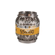 Гофра глушника 55х100мм. 3-х шарова Interlock, (Walline) (короткий фланець)