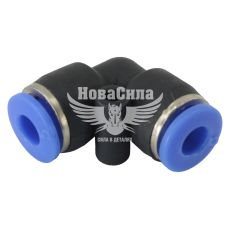 З'єднувач аварійний трубки ПВХ Г-подібний пластик 5х5мм. (Skadi)