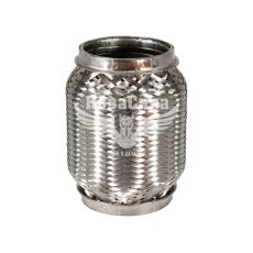 Гофра глушника 64х120мм. 3-х шарова Interlock, (Walline) (короткий фланець)