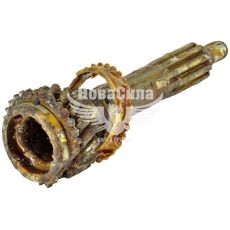 Вал КПП первинний 53-ГАЗ під гайку з синхрон. (СССР) (Не в зборі)